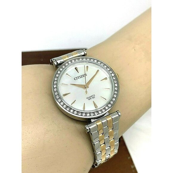 Citizen Women's Watch ER0216-67D Quartz White Mother of Pearl Dial Two T… - Picture 5 of 12